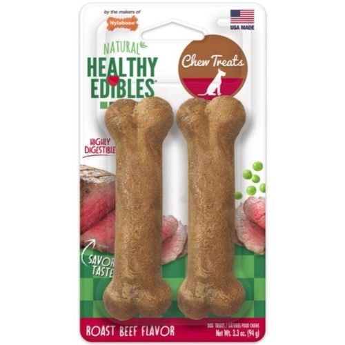 Nylabone Healthy Edibles Chews Roast Beef Regular Nylabone Healthy Edibles Chews Roast Beef Regular