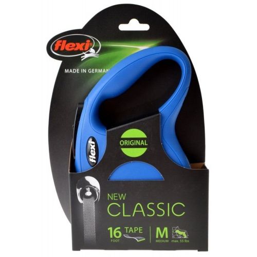 Flexi New Classic Retractable Tape Leash Blue